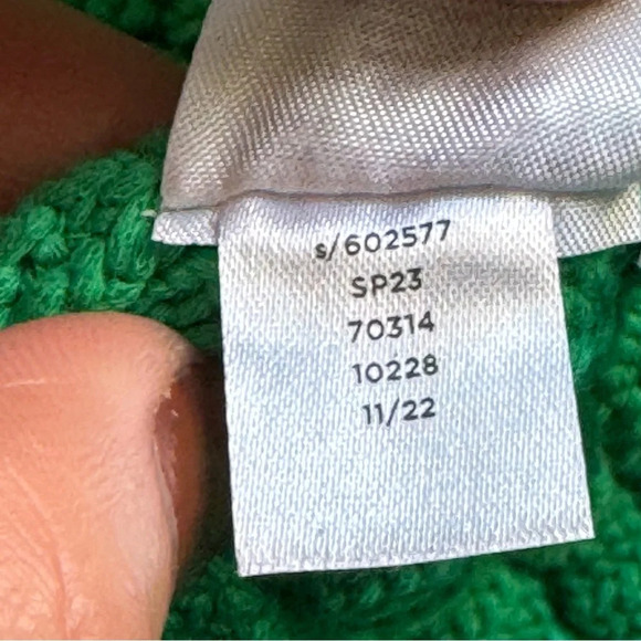 Ann Taylor green chunky knit cardigan sweater longline button front tie XXS - Picture 6 of 11